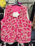 Kamizelka baranek różowa AZARA Italy M/L !!!