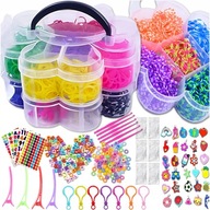 ZESTAW GUMEK DO ROBIENIA BRANSOLETEK BIŻUTERII DIY XXL KOLOROWE GUMECZKI