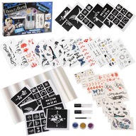 ZESTAW TATUAŻY DLA CHŁOPCÓW TATUAŻE ZMYWALNE BROKAT SZABLONY WZORY