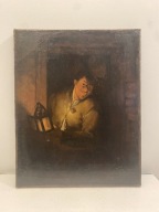 Obraz olejny Mężczyzna z latarenką Malarstwo holenderskie