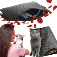 MATA POD KUWETĘ DLA KOTA XXL DWUWARSTWOWA WYCIERACZKA, PODKŁADKA NA ŻWIREK