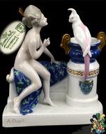 Rosenthal A. Oppel Wenus z papugą figurka sygnowana wys. 18 cm