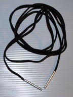 Czarny Naszyjnik Srebrny Choker, Retro Rzemyk, Taśma Czoker