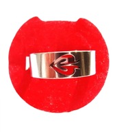 Obrączka Lekka Srebrna Serce Liść rozm. 24 11, Stal Chirurgiczna Nierdzewna