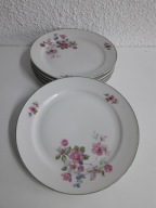 C . T Wałbrzych - Stara porcelana Talerz płytki komplet 6 sztuk