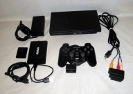KONSOLA SONY PLAYSTATION 2 SLIM KARTA 8MB HDD 320GB GRY PS1 PS2 SNES SEGA