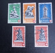 SZWAJCARIA SERIA NR 364-367 KASOWANA + ZN 368 STAN DOBRY 1940