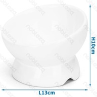 Ceramiczna podniesiona miska dla psa / kota Nobelza biały