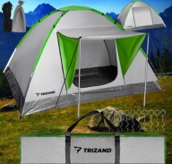 Namiot Turystyczny 4 Osobowy Kampingowy Duży Wodoodporny Rodzinny Daszek