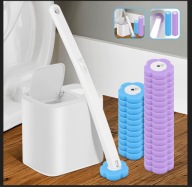 Szczotka do WC z wymiennymi wkładami + pojemnik zestaw do czyszczenia