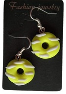 KOLCZYKI Z MODELINY PĄCZKI Z LUKREM APPLE PĄCZEK