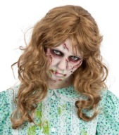 Długa Egzorcysty Wig Regan na Halloween / Kostium Strój Karnawałowy