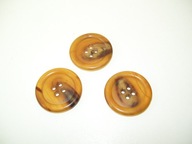 GUZIKI MIODOWE- BRĄZOWO-KREMOWE VINTAGE - 3 SZT.