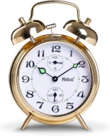 BUDZIK MECHANICZNY RETRO Z PODWÓJNYM DZWONKIEM NAKRĘCANY METALOWY 0 WASTE