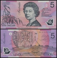 BNE - AUSTRALIA 5 Dollars Dolarów 1997 DH 97 913739 # P51c # POLIMER # UNC