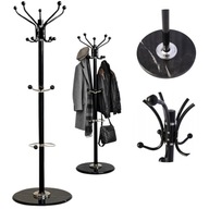 WIESZAK STOJĄCY STOJAK NA UBRANIA KURTKI METALOWY PODŁOGOWY MARMUR CZARNY