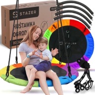 HUŚTAWKA OGRODOWA WISZĄCA DLA DZIECI BOCIANIE GNIAZDO WYTRZYMAŁA XXL 120CM