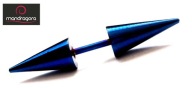 PIERCING Kolczyk do ucha STAL GROTY 12 mm BLUE