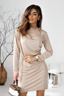 Sukienka mini błysk beżowa S/M/L !!!