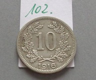 10 HELLER z 1916 roku , Austro-Węgry , GALICJA , ŁADNE