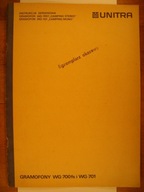 WG-700 fs i WG-701 Gramofon Instrukcja Serwisowa