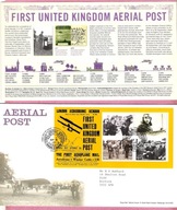 Anglia 2011 FDC +INFO London, ark. lotnictwo, poczta, samolot