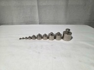 Stare odważniki mosiężne 1-500g z okresu Prl-u