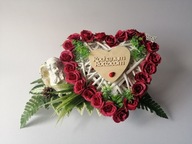 Stroiki Na Nagrobki – Anioł Z Sercem Róże Obrzeże