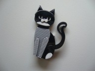 AKRYLOWA BROSZKA KOT KOTEK