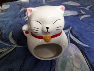 Śliczny ceramiczny Maneki Neko na szczęście - dobre feng shui - Tanio!!!!!!