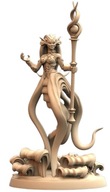 Sea Elf Mermaid Morska Wiedźma Syrenka Elf A Pinup RPG Druk 3D