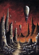 Akwarela "Kres świata" 30x40cm RN