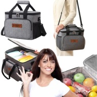 TORBA TERMICZNA PLAŻOWA PIKNIKOWA PODRÓŻNA LODÓWKA TURYSTYCZNA DUŻA 28L XL