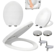 DESKA SEDESOWA WOLNOOPADAJĄCA UNIWERSALNA WYPINANA DO ŁAZIENKI WC BIAŁA