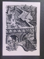 NOWA RUDA na Dolnym Śląsku , drzeworyt M. Hiszpańskiej 1952 (4)