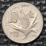 MEKSYK [1625]*10 centavo 1978 Herb Ptak Orzeł (heraldyka) rośliny kukurydza