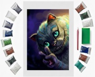 Diamond Painting Haft Diamentowy 40×30 cm – Magiczny Kot Alicja– Obraz DIY