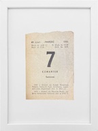 KARTKA Z KALENDARZA 1985-03-07 ORYGINAŁ W RAMCE, PREZENT NA URODZINY