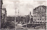 LWÓW~ Plac Marjacki z pomnikiem Mickiewicza~ Auta-ca. 1930~ FOTO~RPPC~STAN!