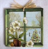 Robótkownia Kafelek obrazek 15x15 Kwiat Kwiaty Ciemiernik Zima