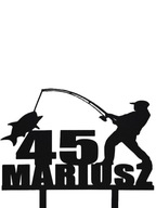 topper na tort dekoracja urodziny personalizacjaRÓŻNE KOLORY WĘDKARZ!!!