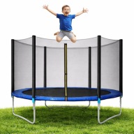 TRAMPOLINA DLA DZIECI OGRODOWA DUŻA DOROSŁYCH 252CM 8FT 150KG BEZPIECZNA
