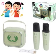 ZESTAW KARAOKE LED BLUETOOTH BEZPRZEWODOWY 2 MIKROFONY + GŁOŚNIK DLA DZIECI