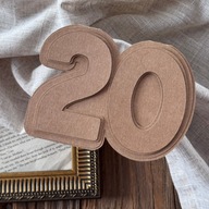 Baza do kartki 20 – zestaw kraft handmade + 3 wzorniki – prezent urodziny