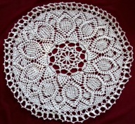 Obrus serweta szydełkowa ażurowa średnica 70 cm