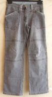 Spodnie damskie jeansy streetwear marmurkowe wstawki boho