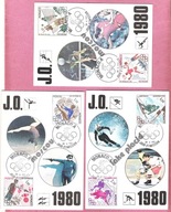 Monaco 1980, MC FDC 3szt. sport olimpiada letnia Moskwa, zimowa Lake Placid