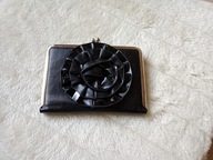 Elegancka czarna portmonetka ( portfel ) na bigiel - bdb !!