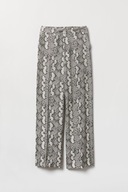 H & M spodnie szerokie luźne nogawki wężowe panterka palazzo maxi mobwife