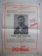 WYBORY DO SEJMU 1989 KRAKÓW EDWARD NOWAK MKO SOLIDARNOŚĆ PLAKAT WYBORCZY
